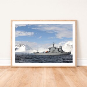 HMS Scott Studie Schiff Fotoabzug: Royal Navy Kriegsschiff Fotografie Wandkunst