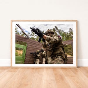 Royal Marines Commandos Training Portrait Photo Print: Military Photography Wall Art