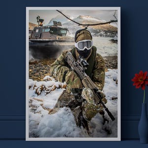 Royal Marines Beach Assault Photo Print: Military Wall Art