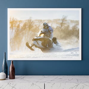 Royal Marine Commando Snowmobile Photo Print: Military Wall Art