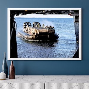 Royal Marines LCAC Hovercraft Photo Print: Military Wall Art
