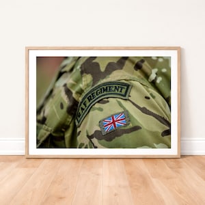 RAF Regiment Uniform Shoulder Patch Photo Print: Military Photography Wall Art
