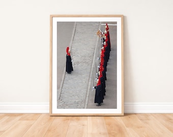 Blues and Royals on Parade in London-fotoafdruk: muurkunst militaire fotografie