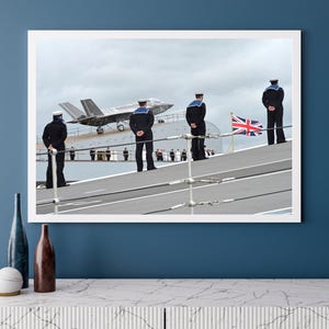 HMS Queen Elizabeth Aircraft Carrier Photo Print: Royal Navy Warship Art