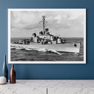 USS Compton (DD-705) Allen M. Sumner Class Destroyer | Photo Print | Military | US Navy | Wall Art | Decor | Photograph | Warship | Naval
