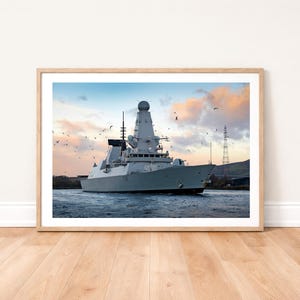 HMS Defender Type 45 Destroyer-fotoafdruk: Royal Navy-fotografiemuurkunst