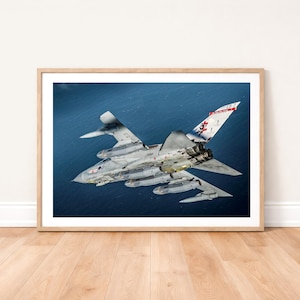 RAF Tornado GR4 Jet in Flight Photo Print: Military Aviation Photography Wall Art