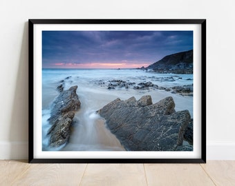 Dollar Cove beach Cornwall | Limited edition print | Landscape photography | fine art | wall art | exclusive print | posters | Sunset Photos