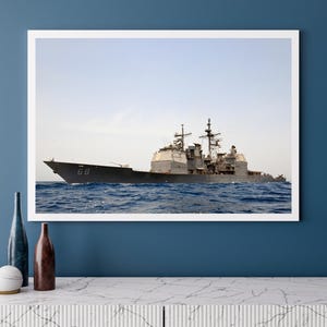 USS Anzio (CG-68) Ticonderoga Class Cruiser | Photo Print | Military | US Navy | Wall Art | Decor | Photograph | Warship | Naval Prints