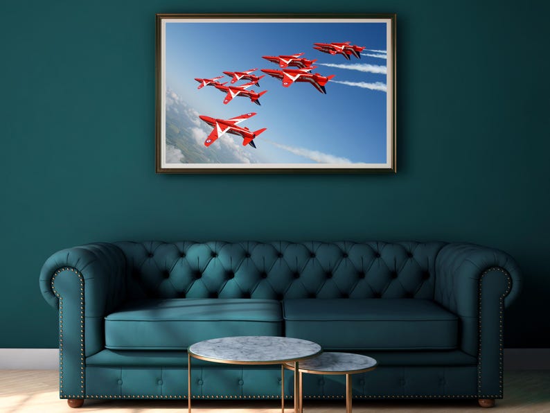 Red Arrows Inverted RAF Red Arrows Inverted Formation Photo Print - Aviation Wall Art - Etsy
