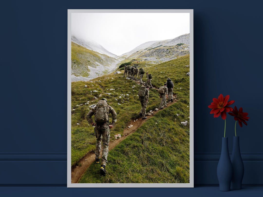 Royal Marines Mountain March Yomp | Photo Print | Military | 45 ...