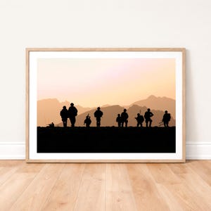 Royal Marine Commandos on Patrol in Afghanistan Photo Print: Military Photography Wall Art