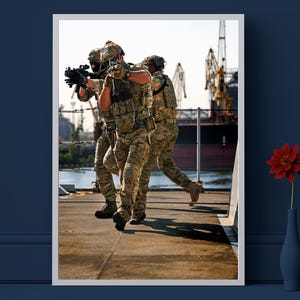 Royal Marines Commando Boarding Team Photo Print - Military Wall Art