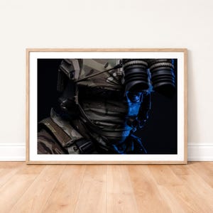 Royal Marines Commando Closeup Portrait: Military Photography Wall Art