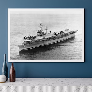 USS Bataan (CVL-29) Independence Class aircraft carrier | Photo Print | Military | US Navy | Wall Art | Decor | Photograph | Warship Prints