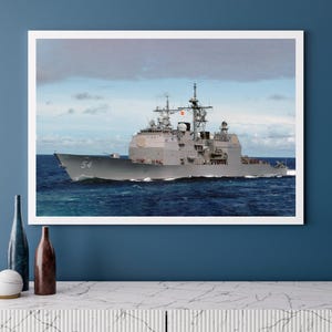 USS Antietam (CG-54) Ticonderoga Class Cruiser | Photo Print | Military | US Navy | Wall Art | Decor | Photograph | Warship | Naval Print
