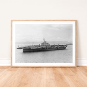 HMS Indefatigable Implacable Class vliegdekschip fotoprint: kunst aan de muur oorlogsschip Royal Navy