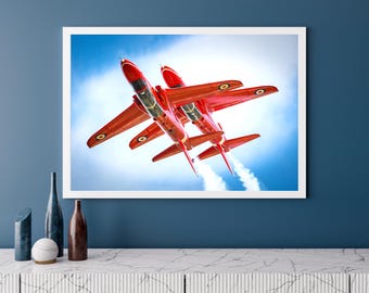 RAF Red Arrows inverted Closeup | Photo Print | Military | Aircraft | Royal Air Force | Wall Art | Decor | Print | Jets | Aviation | Display