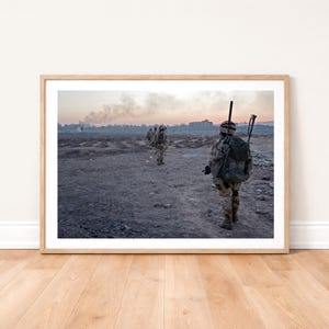 Royal Marine Commandos Paroling Helmand Photo Print: Military Photography Wall Art