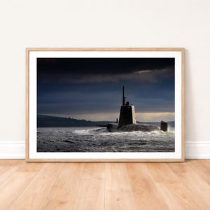 Impresión fotográfica del submarino HMS Ambush de la clase Astute: Arte mural fotográfico de la Marina Real