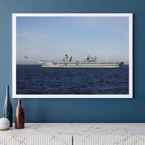 HMS Prince of Wales Aircraft Carrier F-35B Jet Photo Print