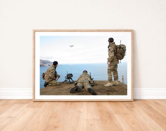 Fototryck av RAF-regementets framåtriktade flygledare: Militär fotografisk väggkonst