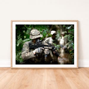 Royal Marines Commando Jungle Warfare Photo Print: Military Photography Wall Art