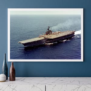 USS Forrestal (CVA-59) Forrestal Class aircraft carrier | Photo Print | Military | US Navy | Wall Art | Decor | Photograph | Warship | Naval