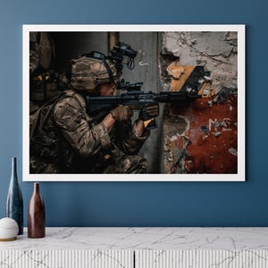 Royal Marines Urban Warfare Photo Print: Military Wall Art