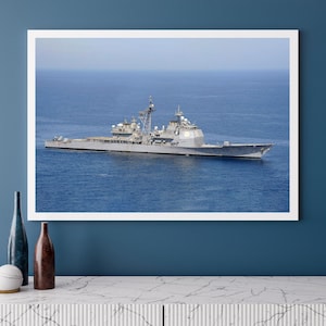 USS Chosin (CG-65) Ticonderoga Class Cruiser | Photo Print | Military | US Navy | Wall Art | Decor | Photograph | Warship | Naval Prints