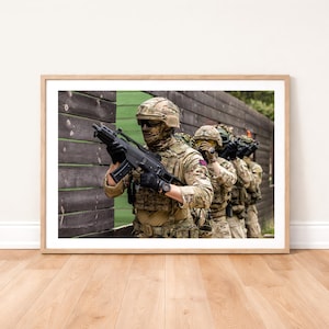 Royal Marine Commandos Urban Warfare Training Photo Print: Military Photography Wall Art