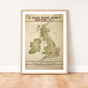 WW1 Einstellungs-Poster Is Your Home Here? Verteidige es: Restaurierter Reproduktionsdruck