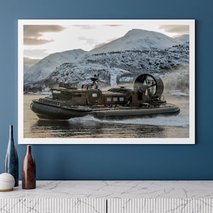 Royal Marines LCAC Hovercraft Photo Print: Military Wall Art