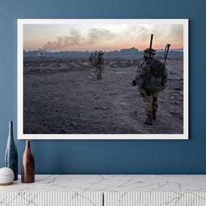 Royal Marine Commando Patrol Helmand Photo Print: Military Wall Art