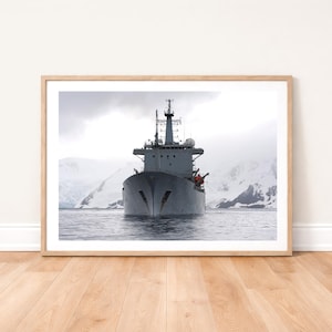 HMS Scott Studie Schiff Fotoabzug: Royal Navy Kriegsschiff Fotografie Wandkunst