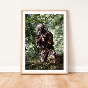 Royal Marines Commando Camouflaged Photo Print: Military Photography Wall Art