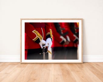 Coldstream Guards Officer with Sword Photo Print: British Military Photography Wall Art