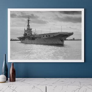 HMS Theseus Aircraft Carrier Photo Print: Royal Navy Warship Wall Art