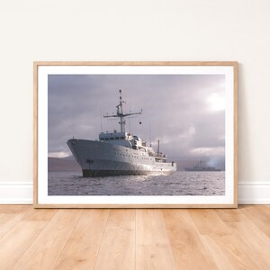 Impression photo sur le navire hydrographique HMS Beagle Bulldog : oeuvre d'art murale navire de guerre de la Royal Navy