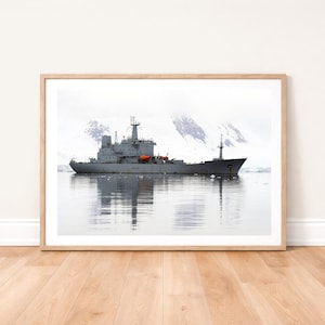 HMS Scott Ozean-Vermessungsschiff Fotodruck: Royal Navy Kriegsschiff Fotografie Wandkunst