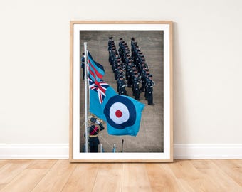 RAF Regiment Marching on Parade Photo Print: Royal Air Force Wall Art