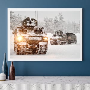 Royal Marines Viking Armoured Vehicle Photo Print: Military Wall Art