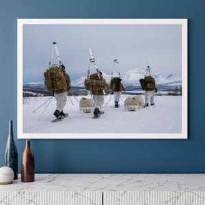 Royal Marines Winter Warfare Photo Print: Military Commando Art