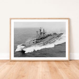 HMS Ark Royal Audacious Class Aircraft Carrier Photo Print: Royal Navy Warship Wall Art