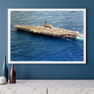USS Independence (CV-62) Forrestal Class aircraft carrier | Photo Print | Military | US Navy | Wall Art | Decor | Photograph | Warship