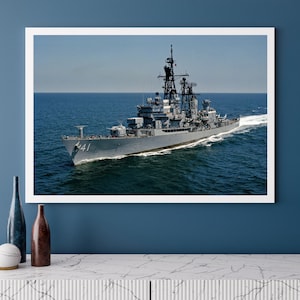 USS King (DDG-41) Farragut Class Destroyer | Photo Print | Military | US Navy | Wall Art | Decor | Photograph | Warship | Naval Prints