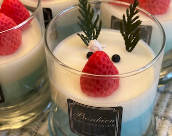 Limited edition: Christmas candle/Rudolph/Strawberry/ soy candle