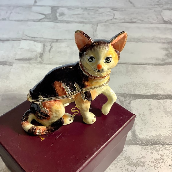 Cat Trinket Box Etsy
