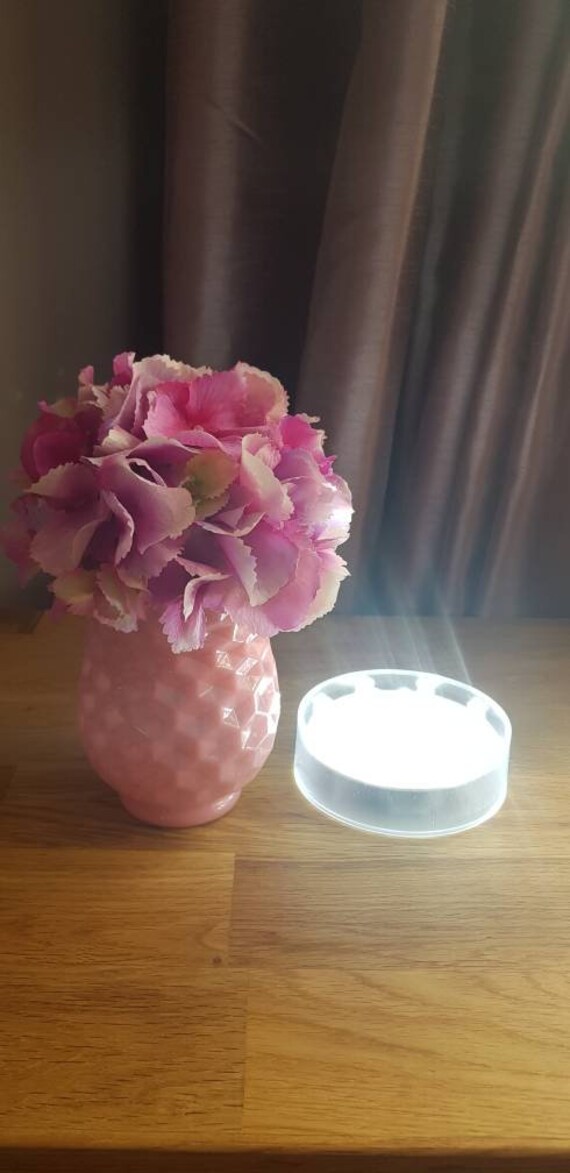 Hydrangea Flower Vase With Led Lights Etsy