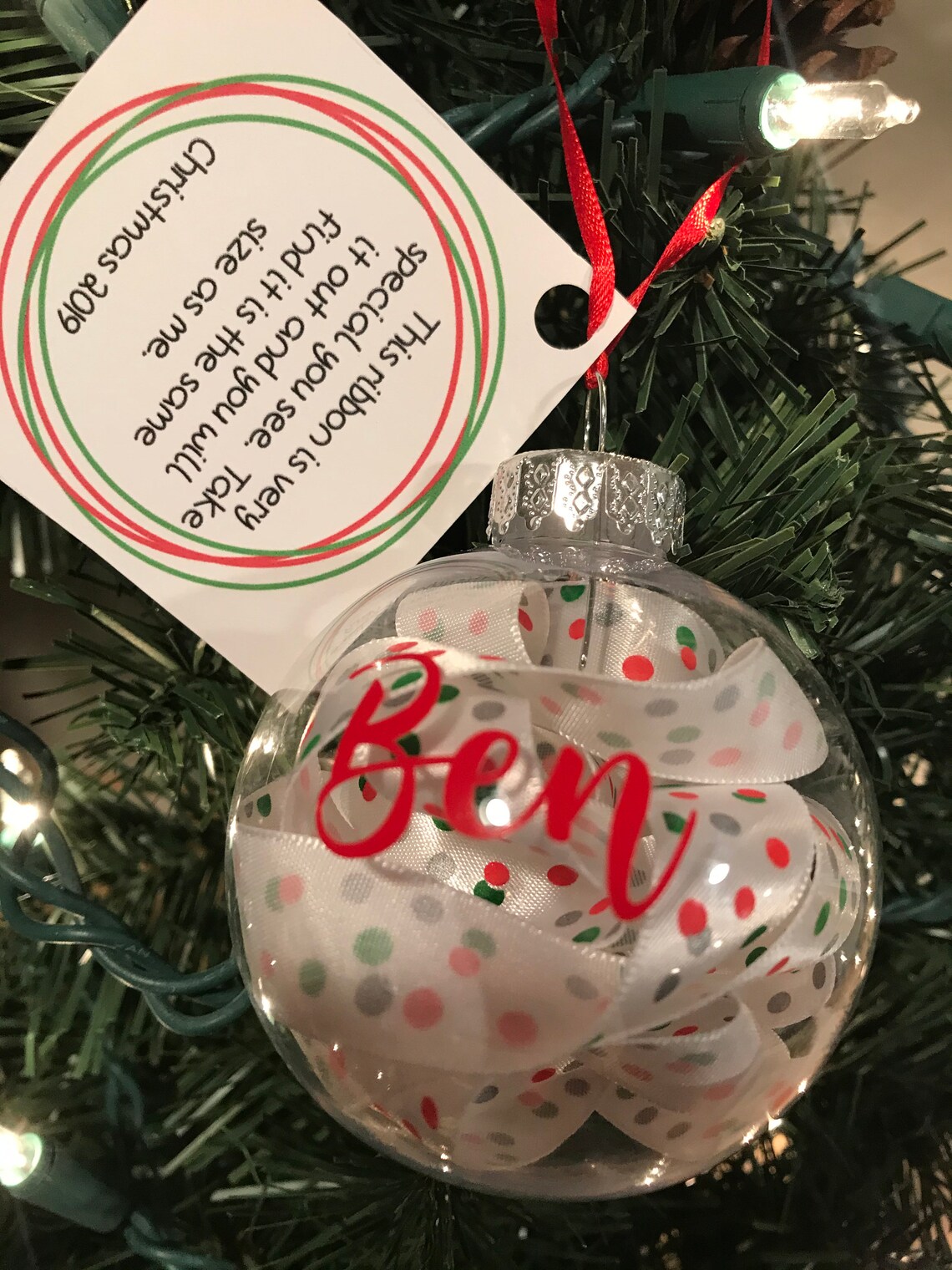 Instant Download/printable Ribbon Christmas Ornament You Etsy